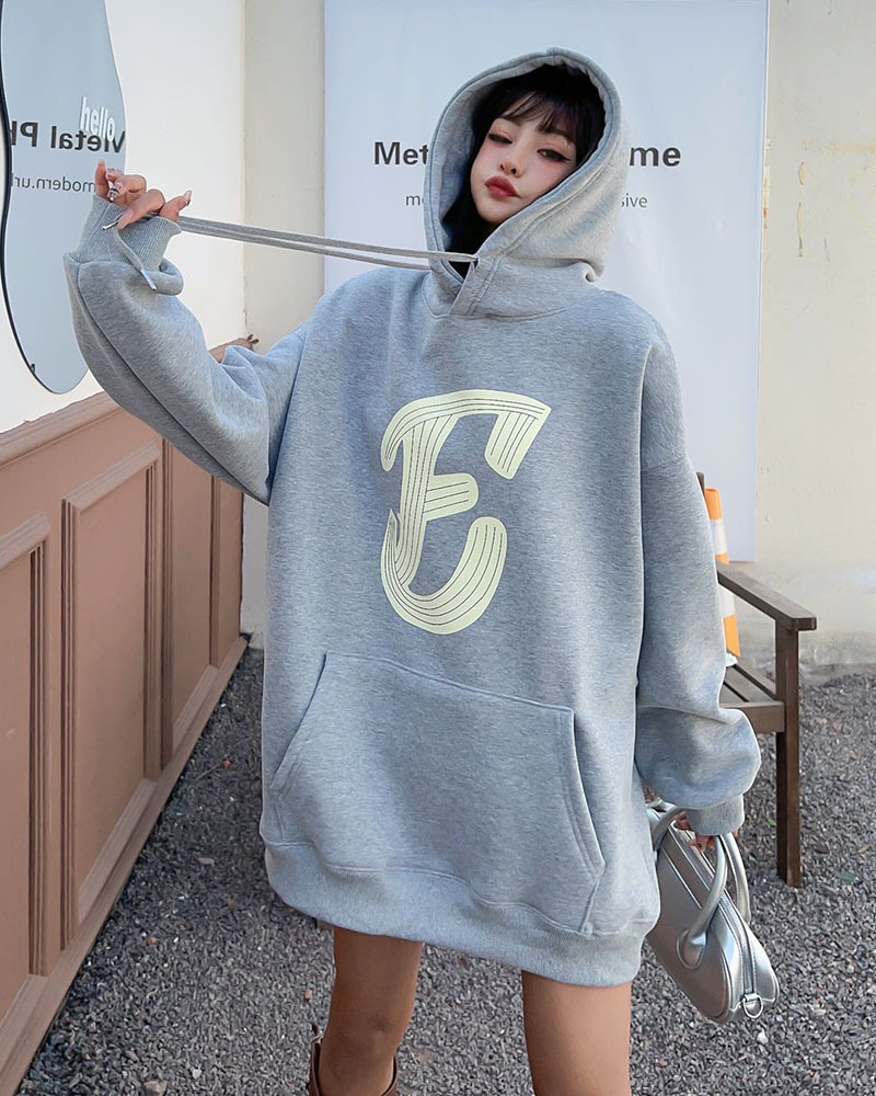 Padded Top Mid-length Velvet Sweatshirt 7