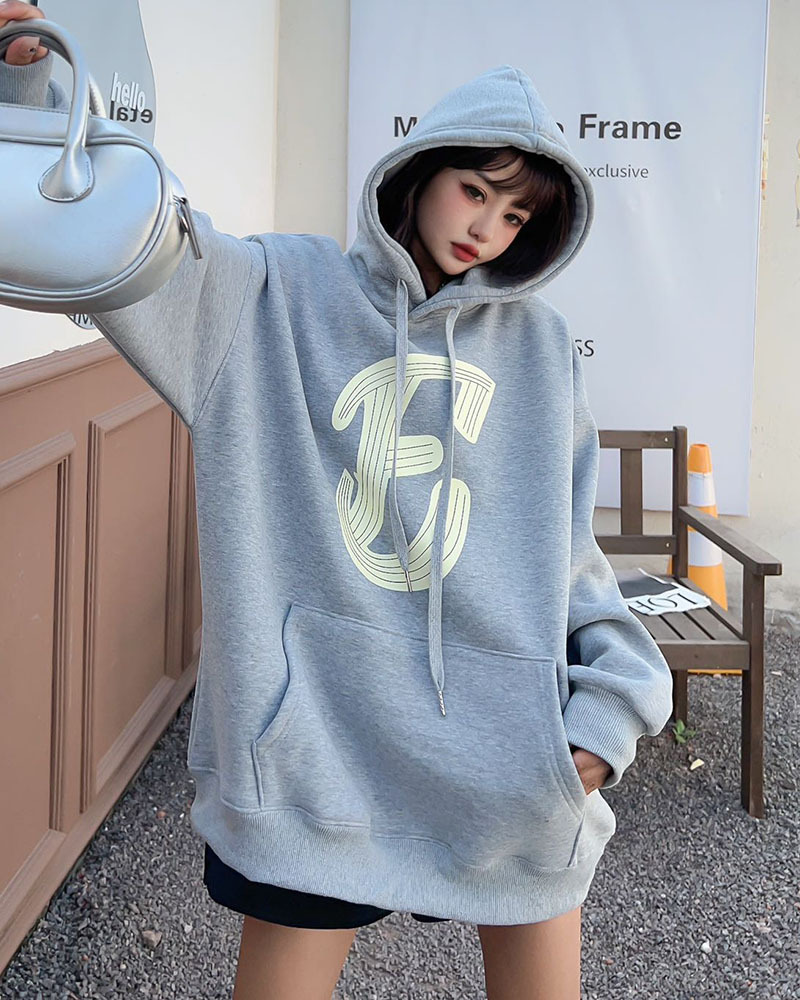 Padded Top Mid-length Velvet Sweatshirt 8