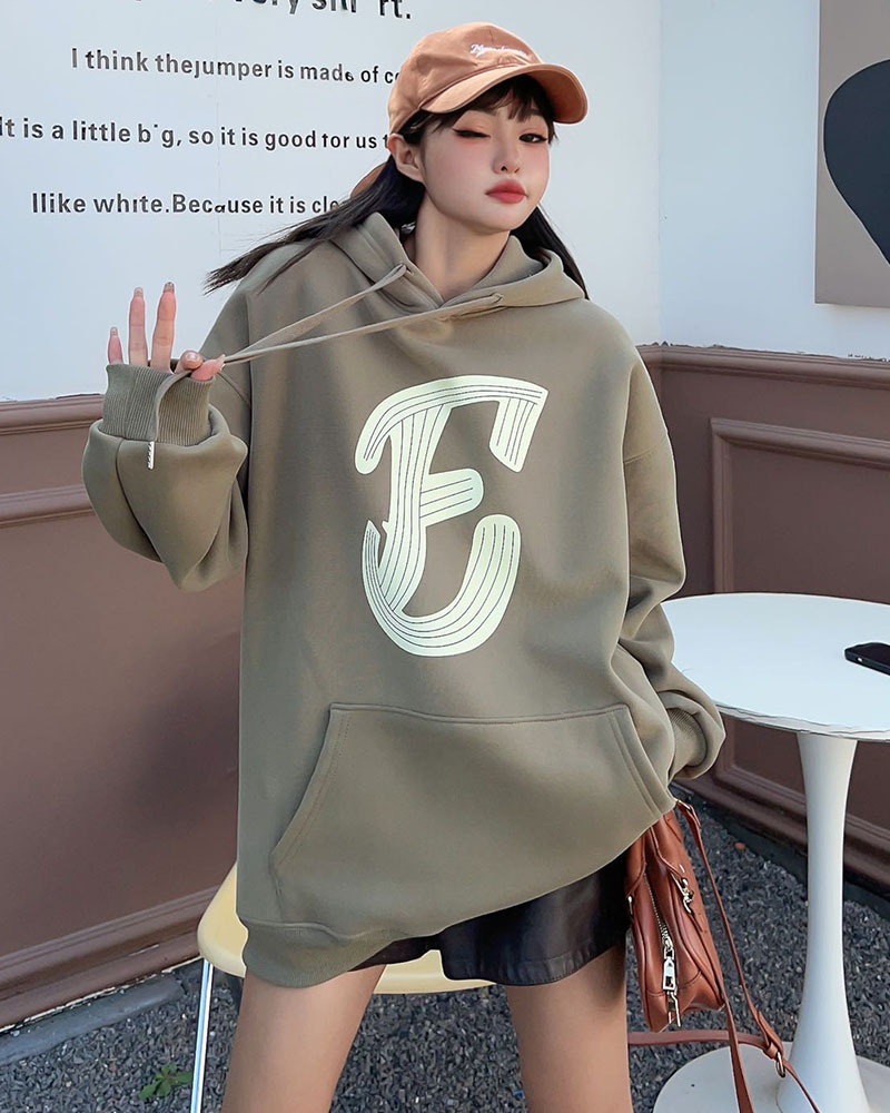 Padded Top Mid-length Velvet Sweatshirt 11
