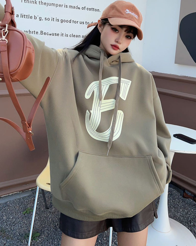 Padded Top Mid-length Velvet Sweatshirt 13