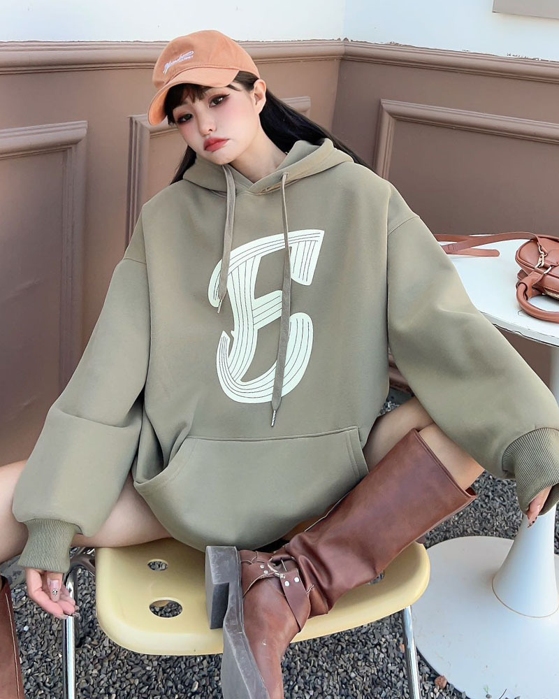 Padded Top Mid-length Velvet Sweatshirt 14