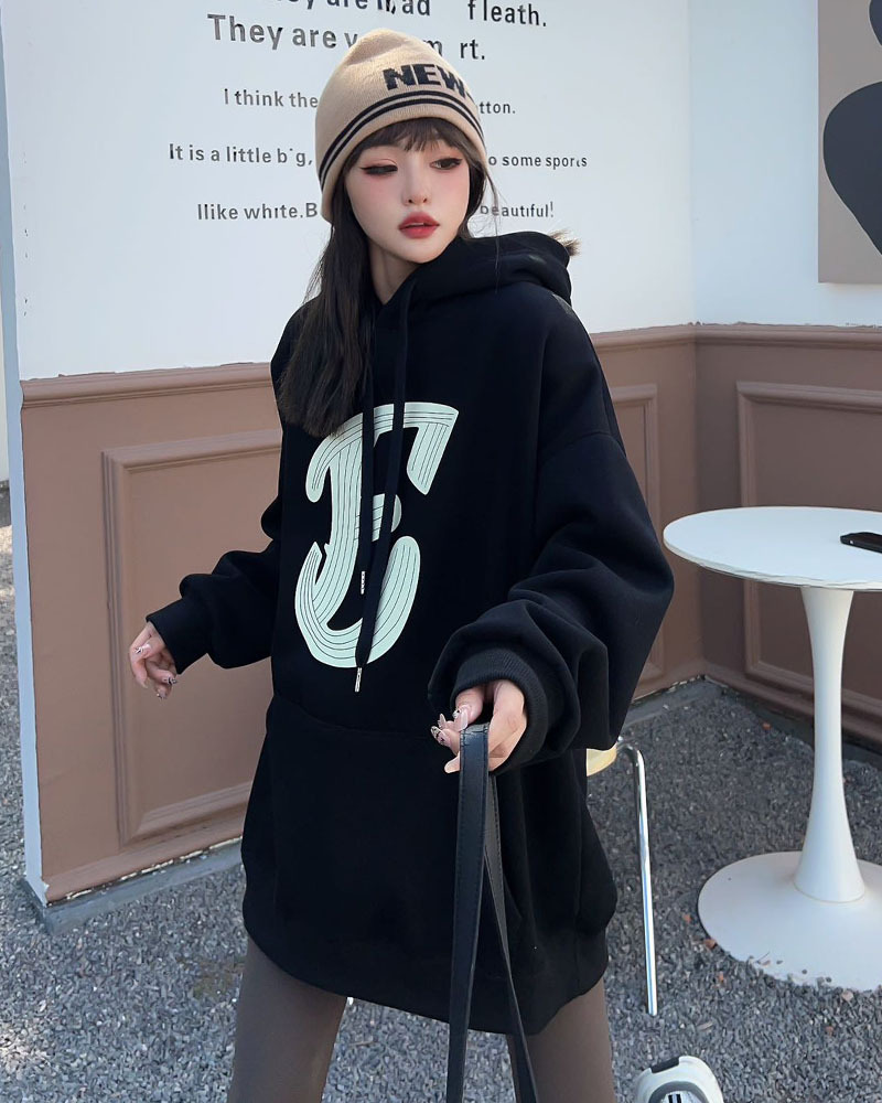Padded Top Mid-length Velvet Sweatshirt 17