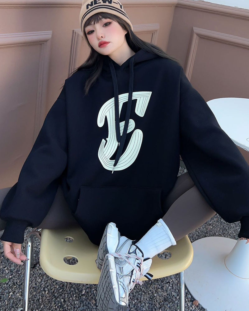 Padded Top Mid-length Velvet Sweatshirt 19