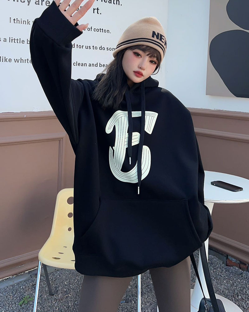 Padded Top Mid-length Velvet Sweatshirt 21