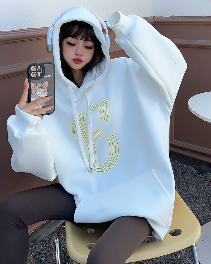 Padded Top Mid-length Velvet Sweatshirt 25