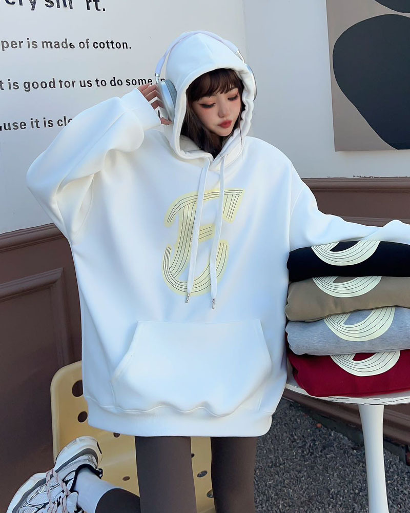 Padded Top Mid-length Velvet Sweatshirt 26