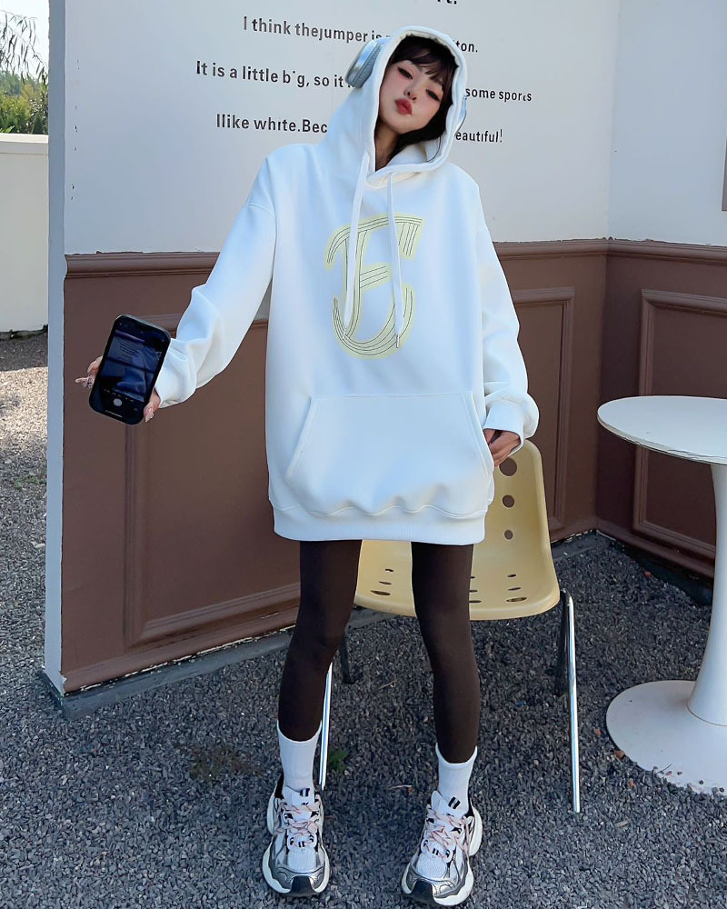 Padded Top Mid-length Velvet Sweatshirt 27