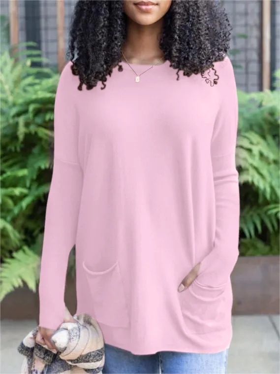 Fashion Pocket Long Sleeve Top Image 4