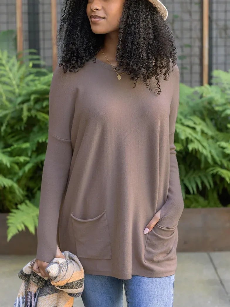 Fashion Pocket Long Sleeve Top Image 5