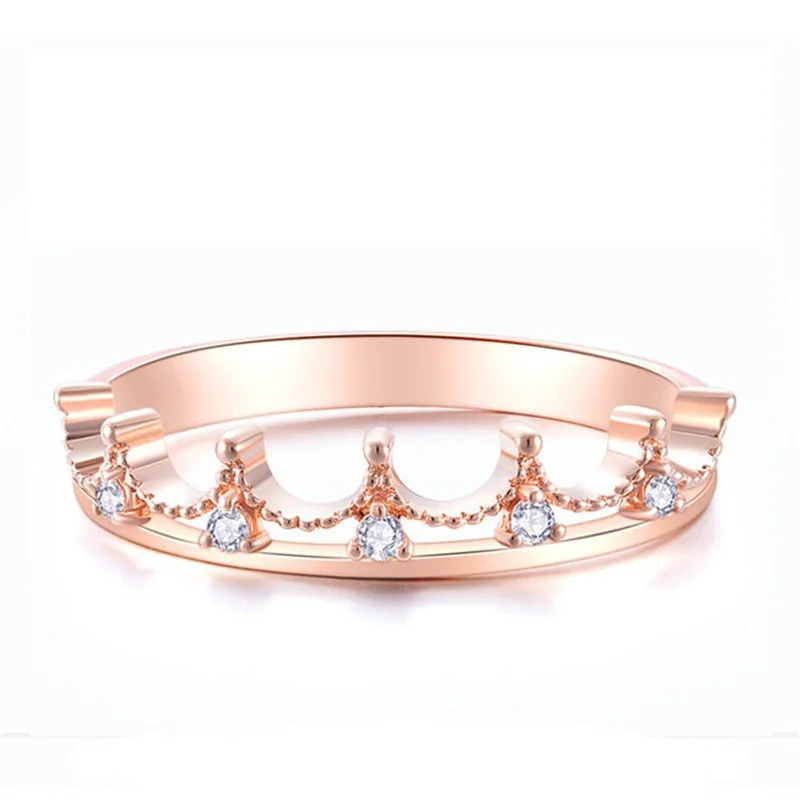 Princess Crown Couple Ring Image 4