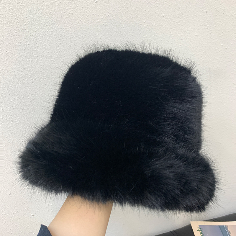 Plush Cold-proof Mink Fur Bucket Hat 3