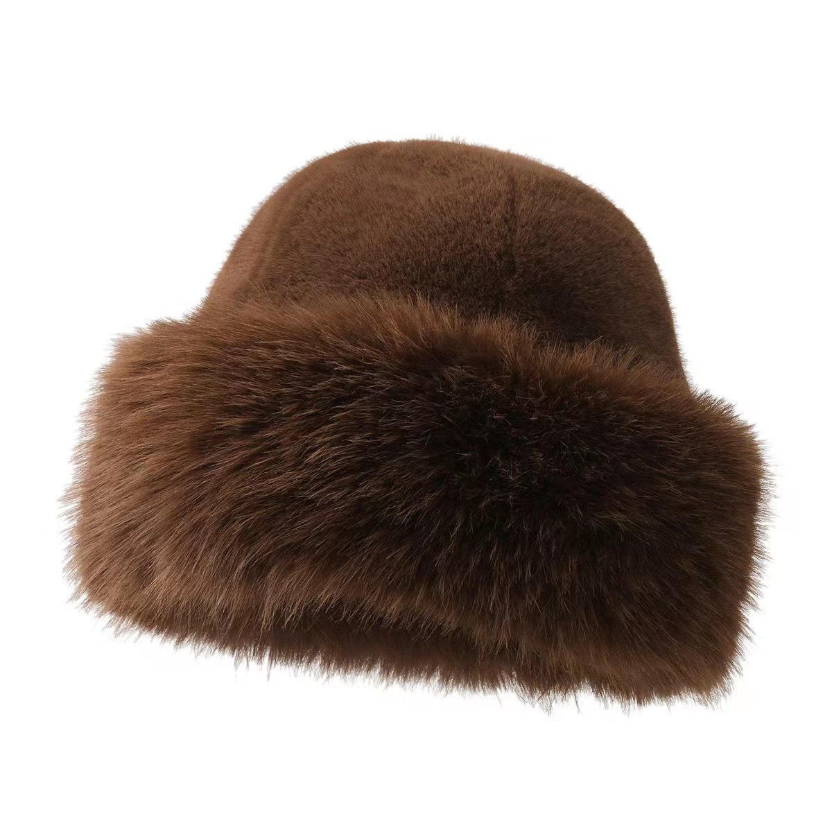 Plush Cold-proof Mink Fur Bucket Hat 6