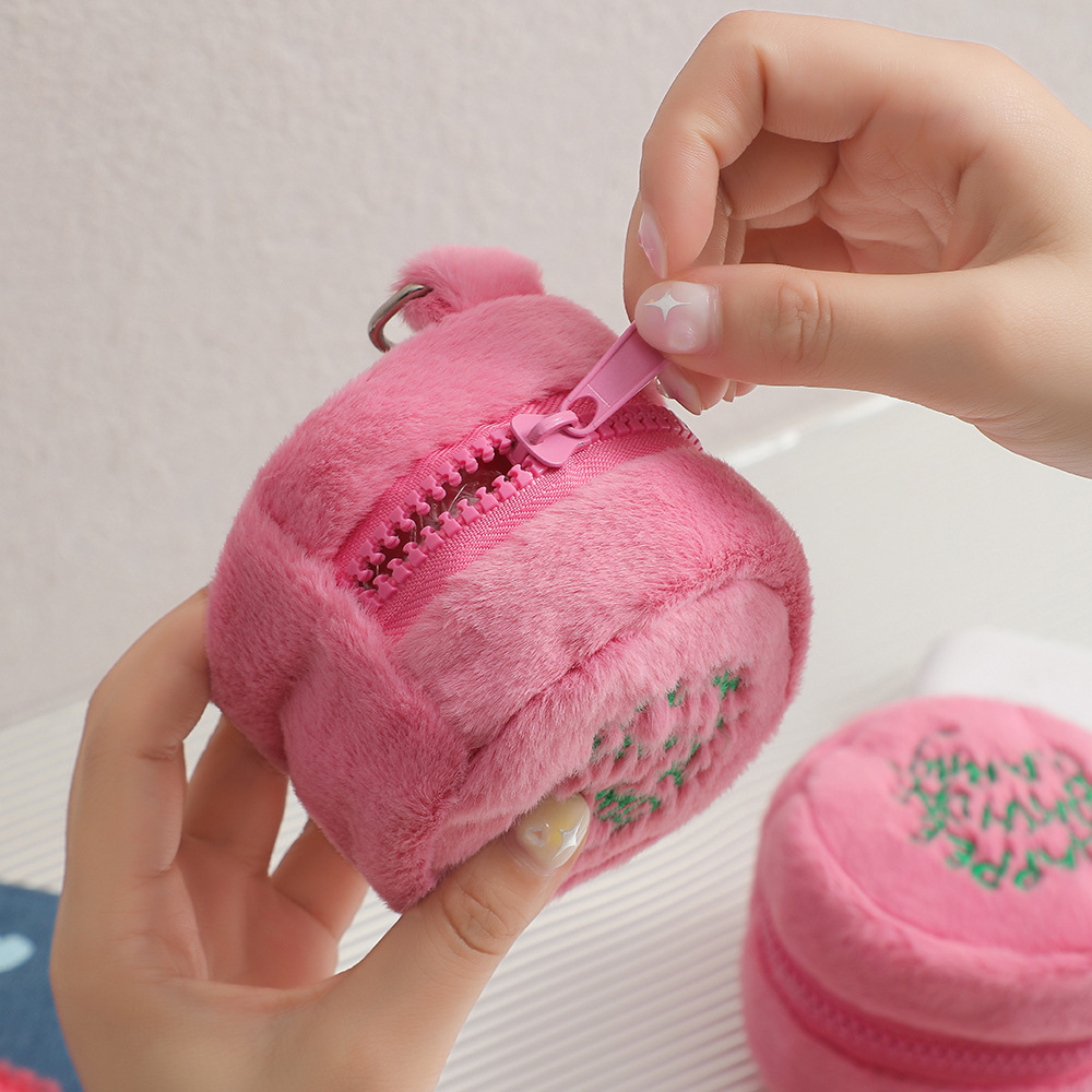 Simple Mini Plush Cosmetic Bag Image 3