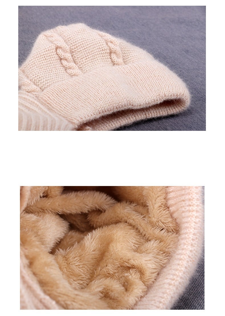 Fleece-lined Women's Hat - Purple