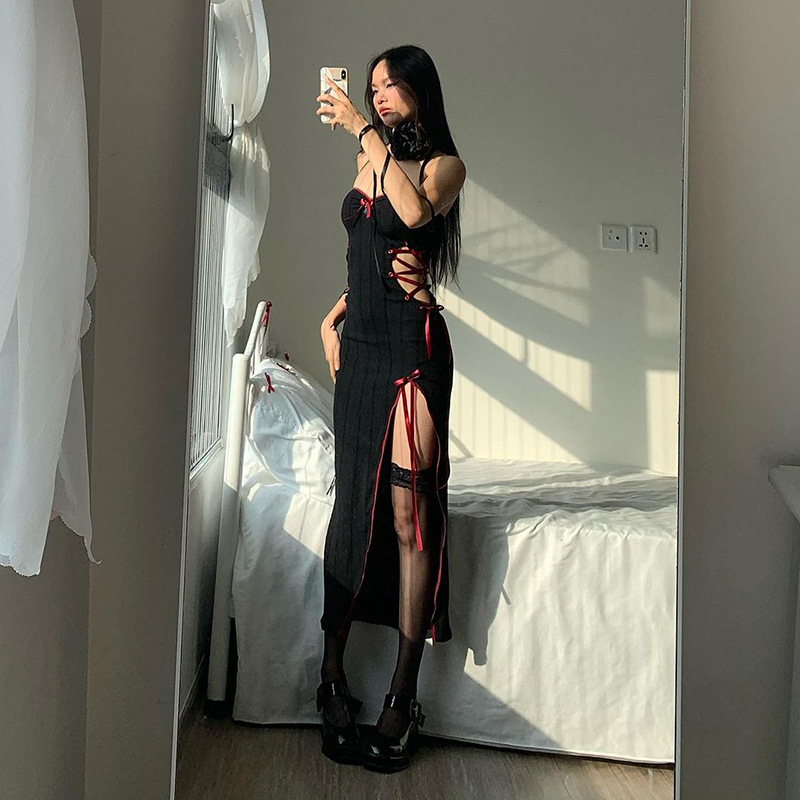 Slim Fit Hollow-out Dress Image 1