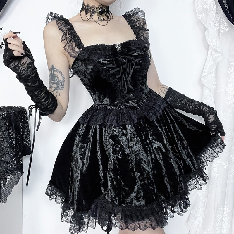 Dark Gothic Dress Detail