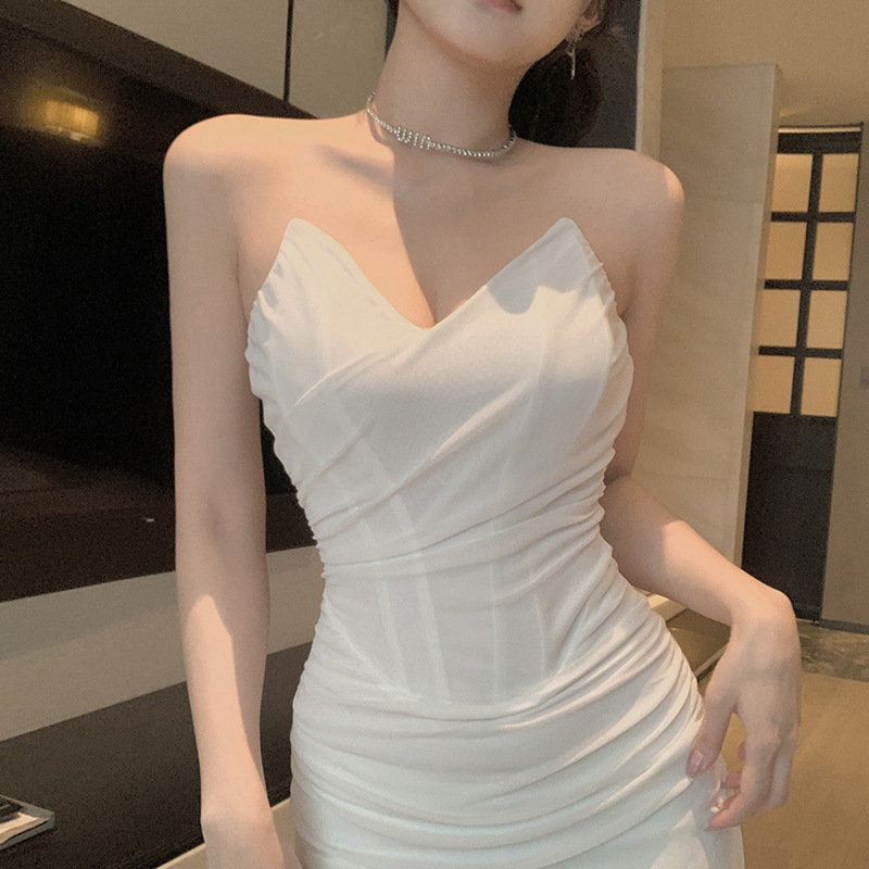 Pointed Tube Top Split Dress - Style 4