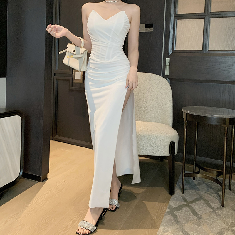 Pointed Tube Top Split Dress - Style 5