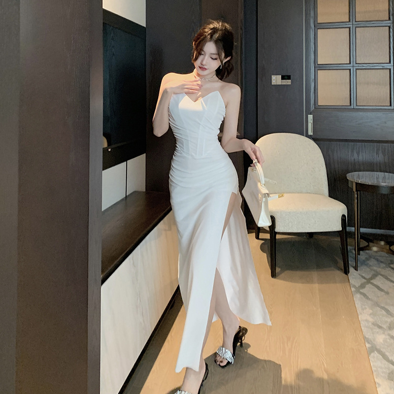 Pointed Tube Top Split Dress - Style 6