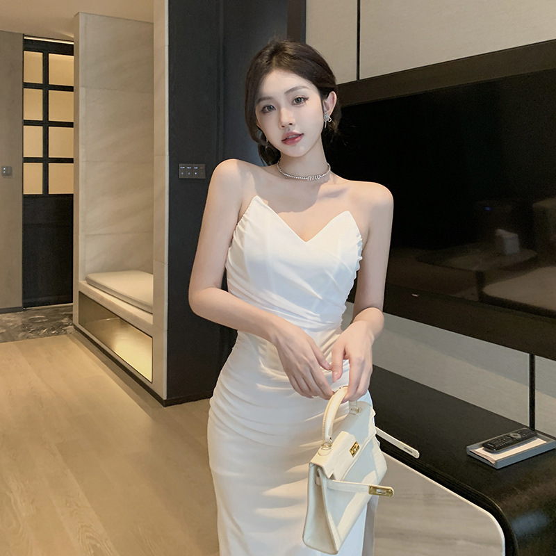 Pointed Tube Top Split Dress - Style 7