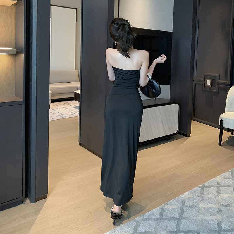 Pointed Tube Top Split Dress - Style 14