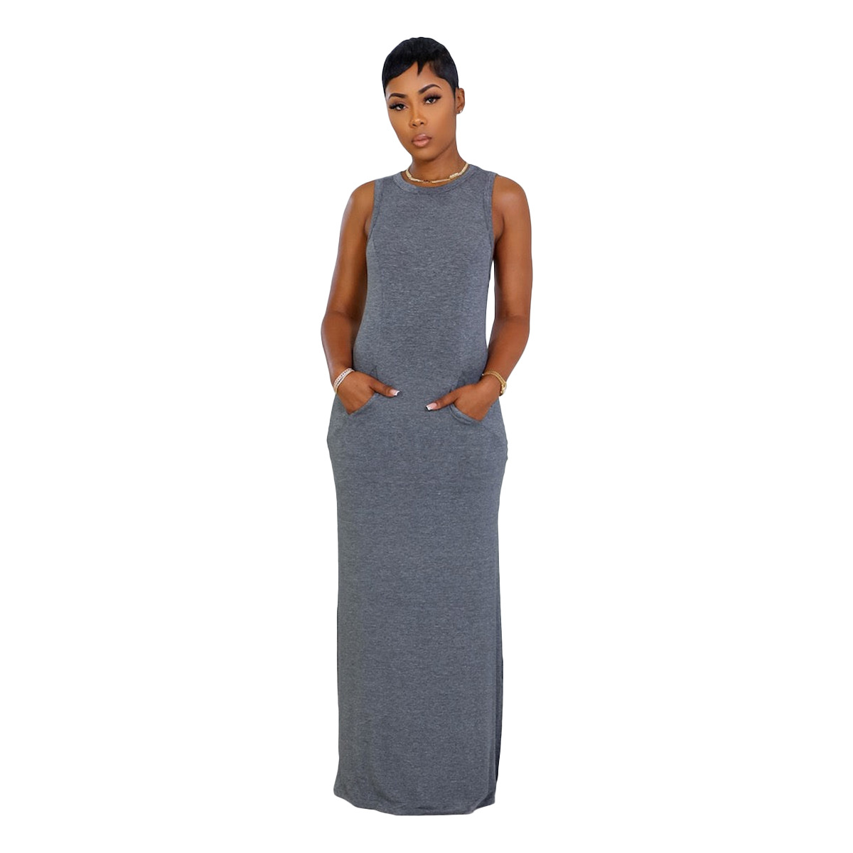 Women's SpringSummer Extra Thick Cotton Dress