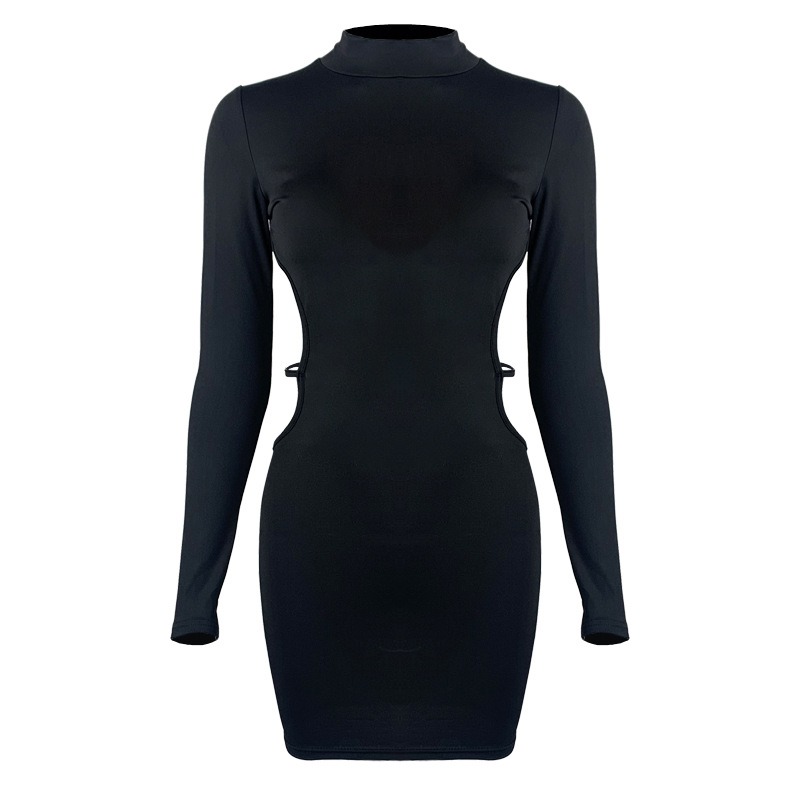 Damesmode Midriff Outfit Schede Jurk Afbeelding 3