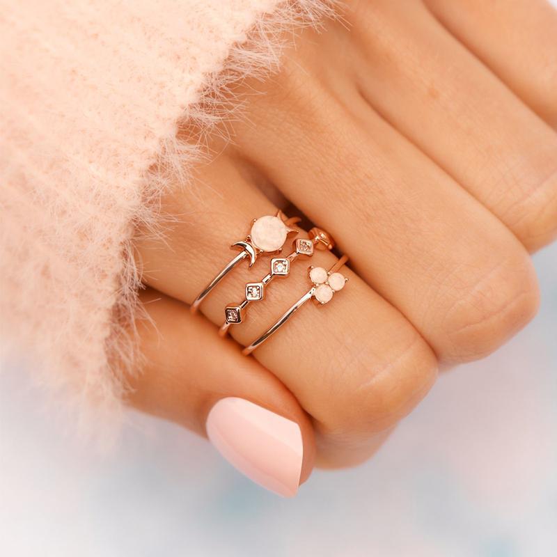 Moon Opal Ring Set Image 2