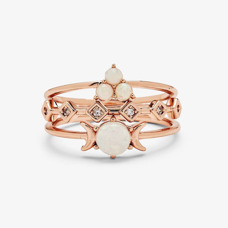 Moon Opal Ring Set Image 3