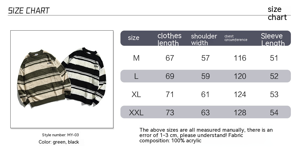 Mixed Color Stripe Pullover Sweater Image 1