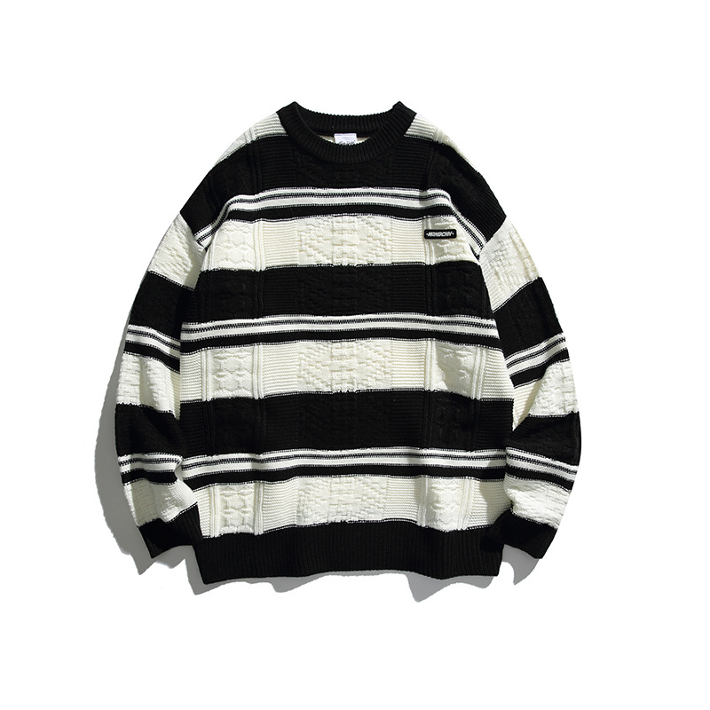 Mixed Color Stripe Pullover Sweater Image 3