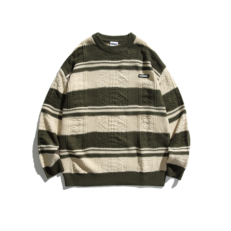 Mixed Color Stripe Pullover Sweater Image 5