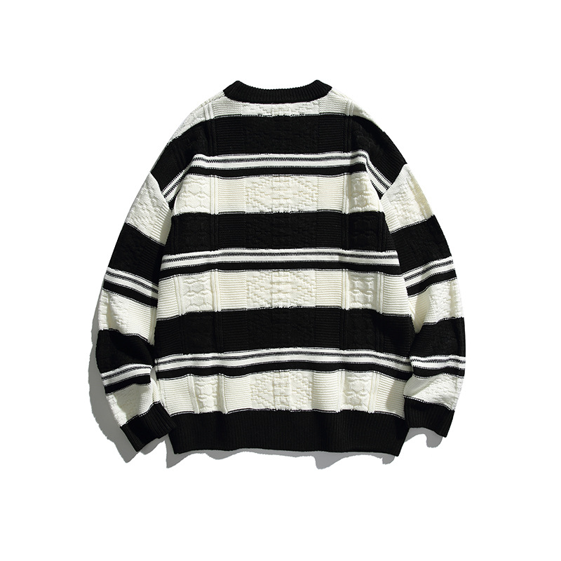 Mixed Color Stripe Pullover Sweater Image 8