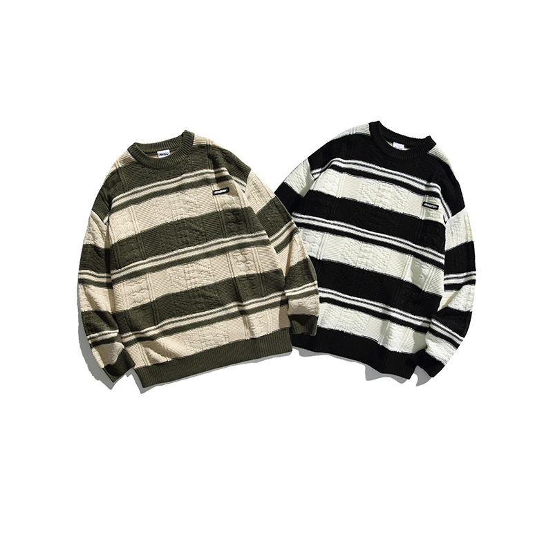 Mixed Color Stripe Pullover Sweater Image 9