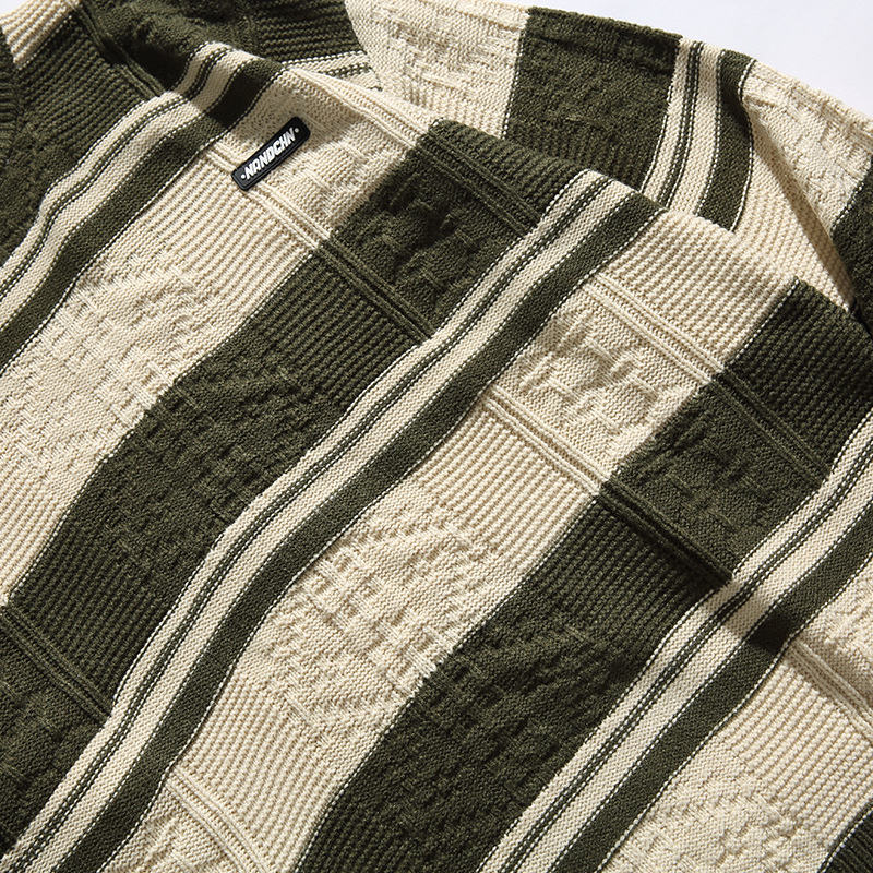 Mixed Color Stripe Pullover Sweater Image 10