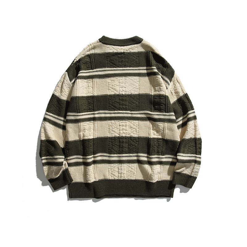 Mixed Color Stripe Pullover Sweater Image 11