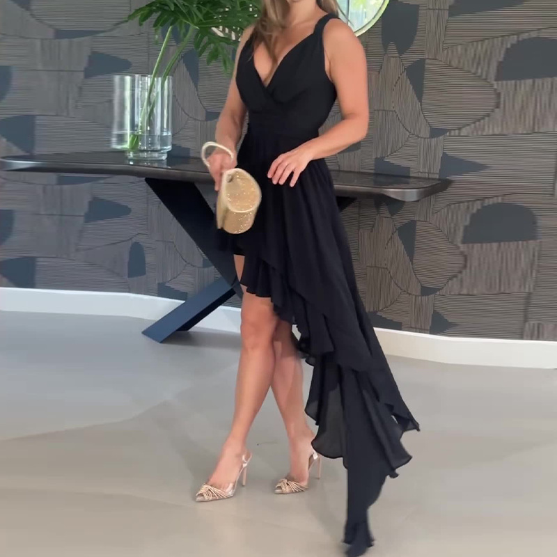 Sling Dress Ruffled Detail