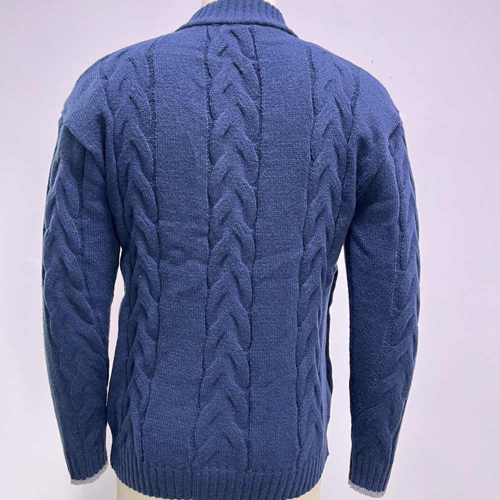 Men's Solid Color Zipper Knitted Jacket 5