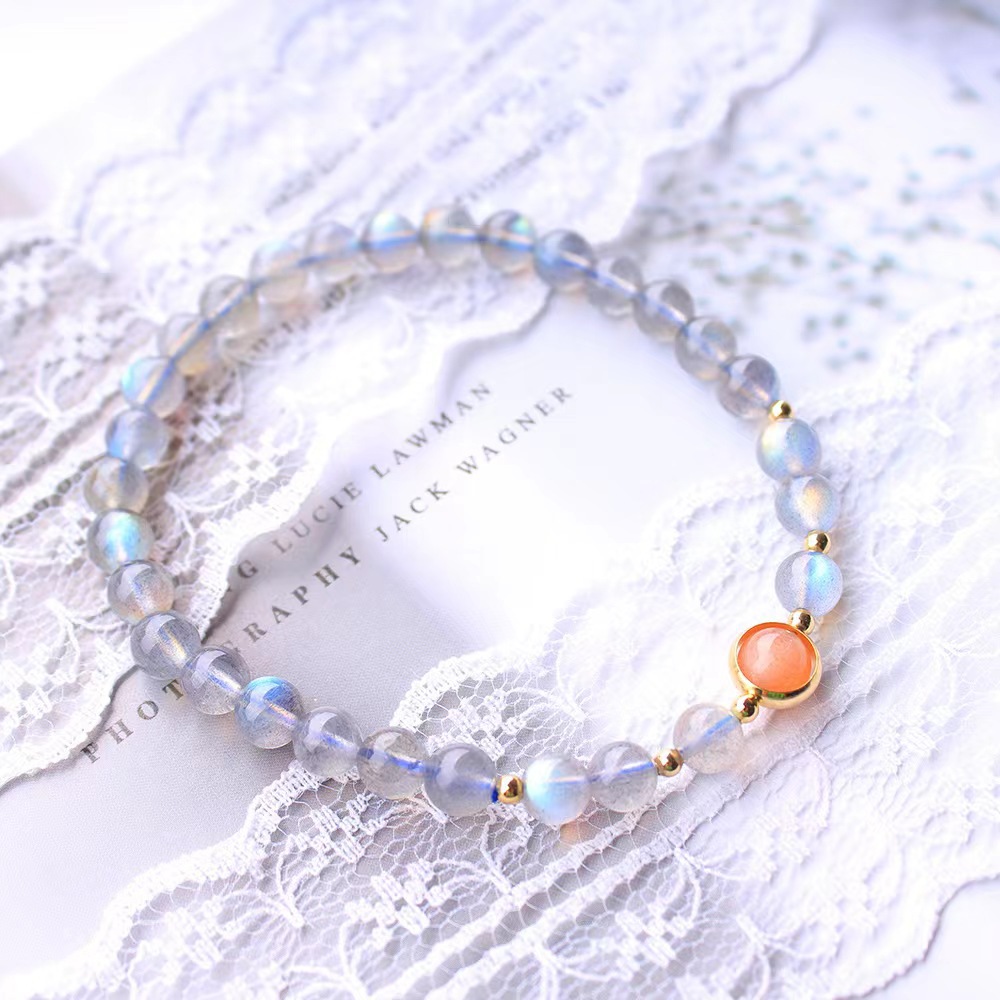 Natural Gray Moonstone Bracelet 4