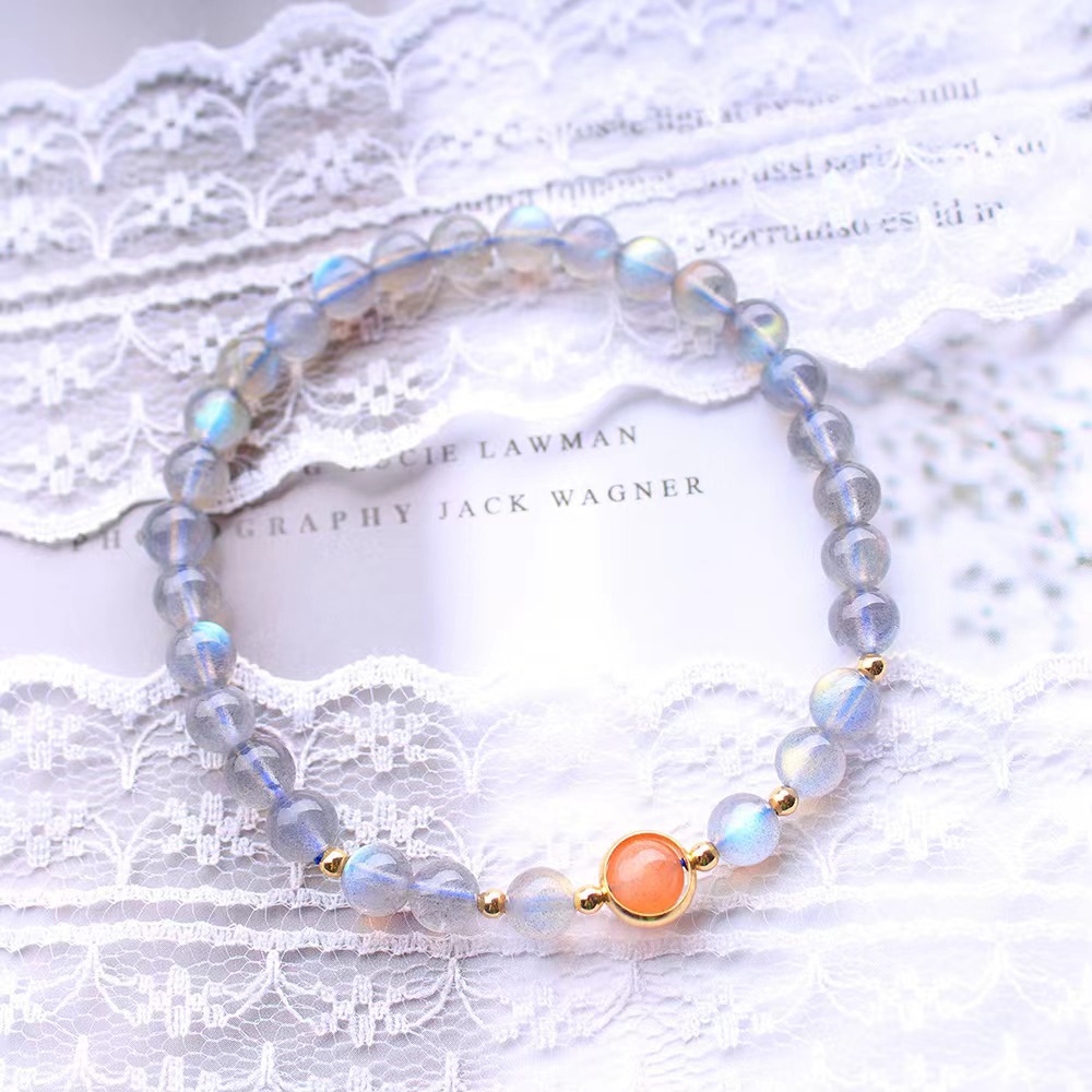 Natural Gray Moonstone Bracelet 10