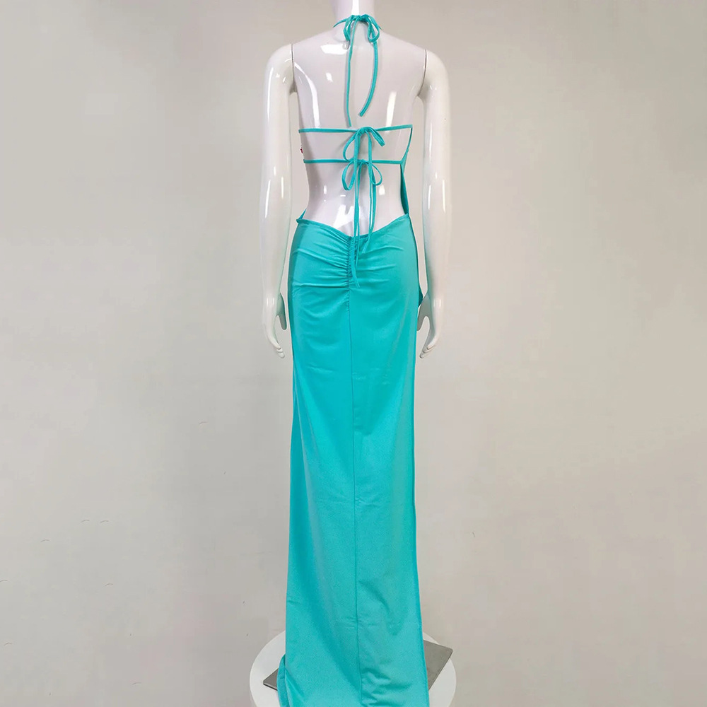 Sky Blue Dress Back View