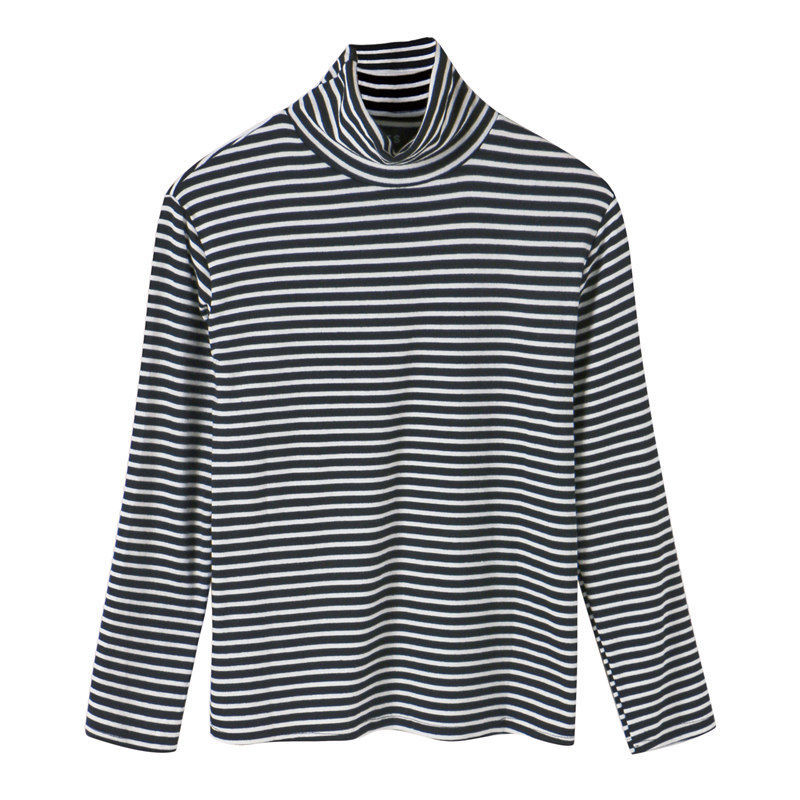 Black Striped Turtleneck