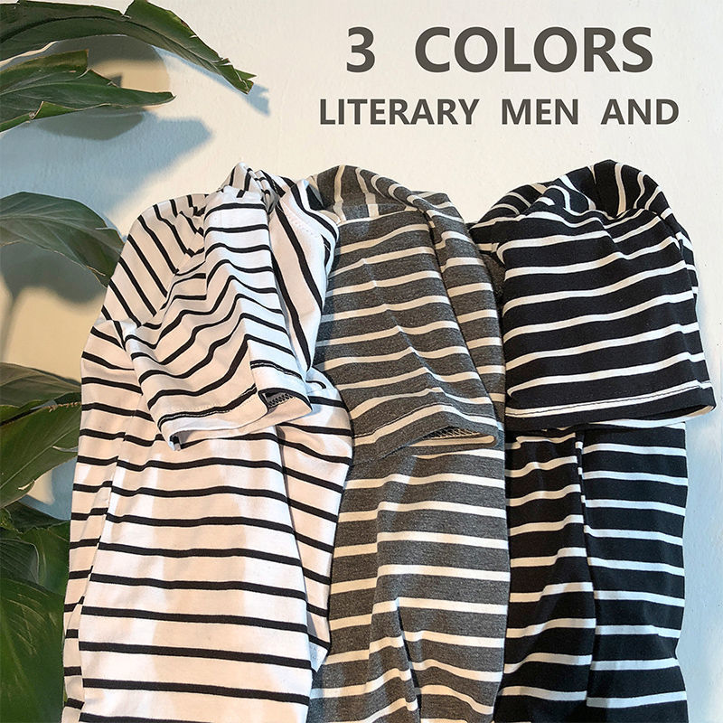 White Striped Turtleneck