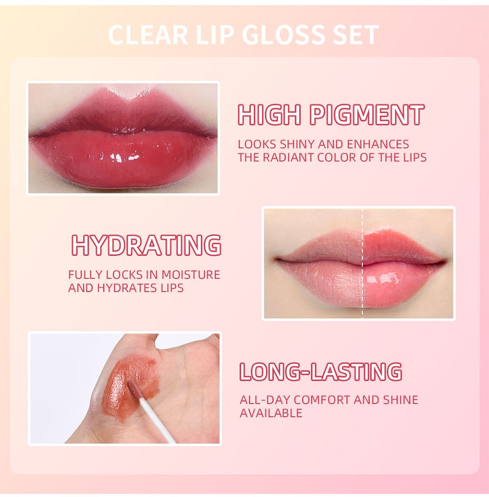 Transparent Lip Gloss Set 1