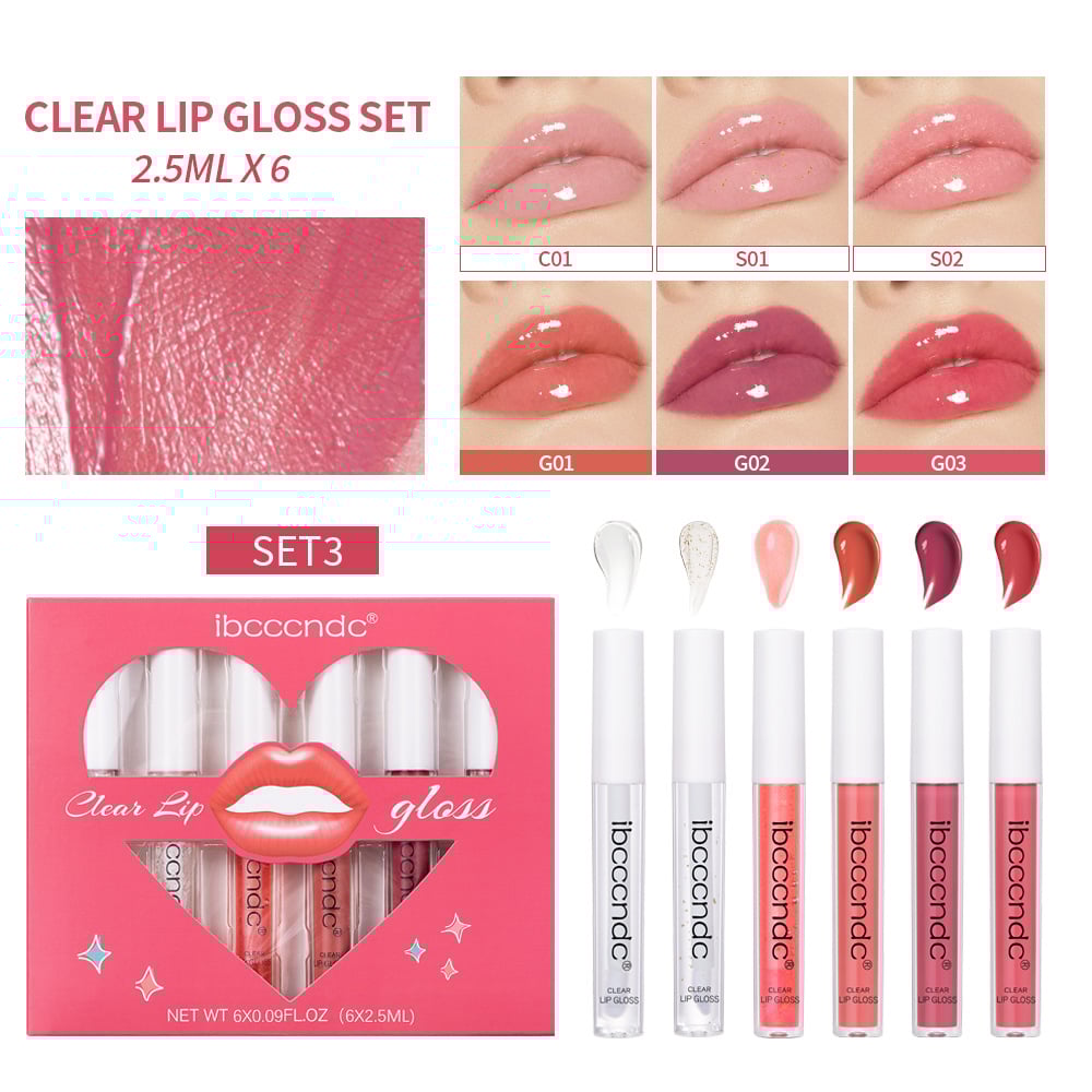 Transparent Lip Gloss Set 3