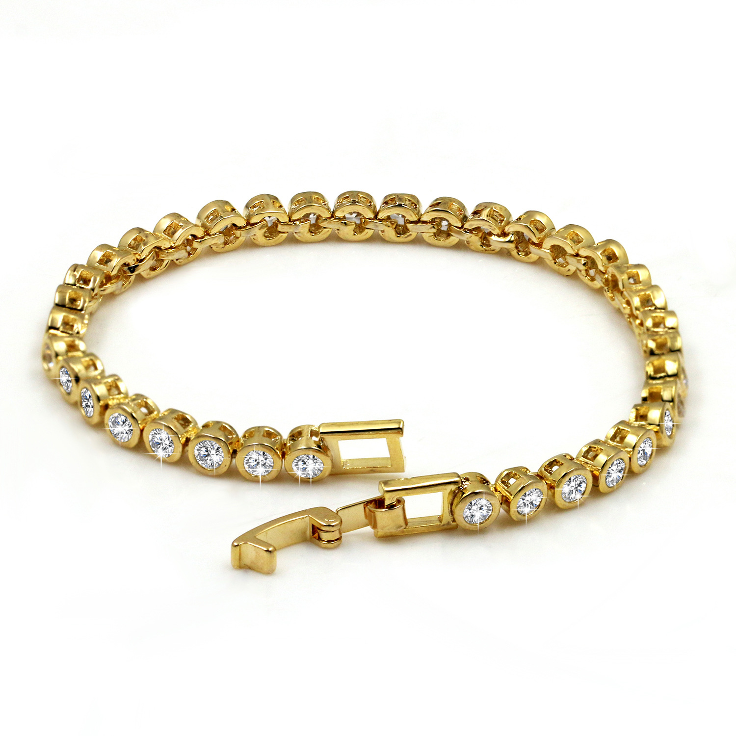 Simple Copper Zircon Platinum Bracelet 8