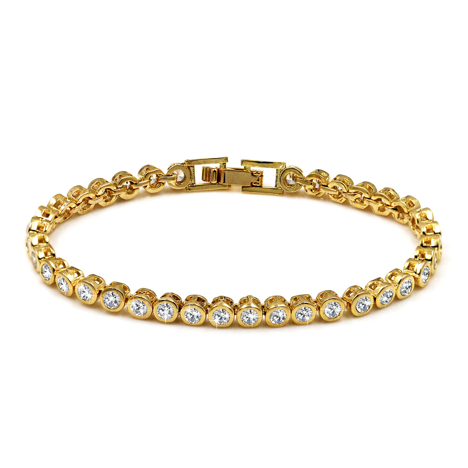 Simple Copper Zircon Platinum Bracelet 9