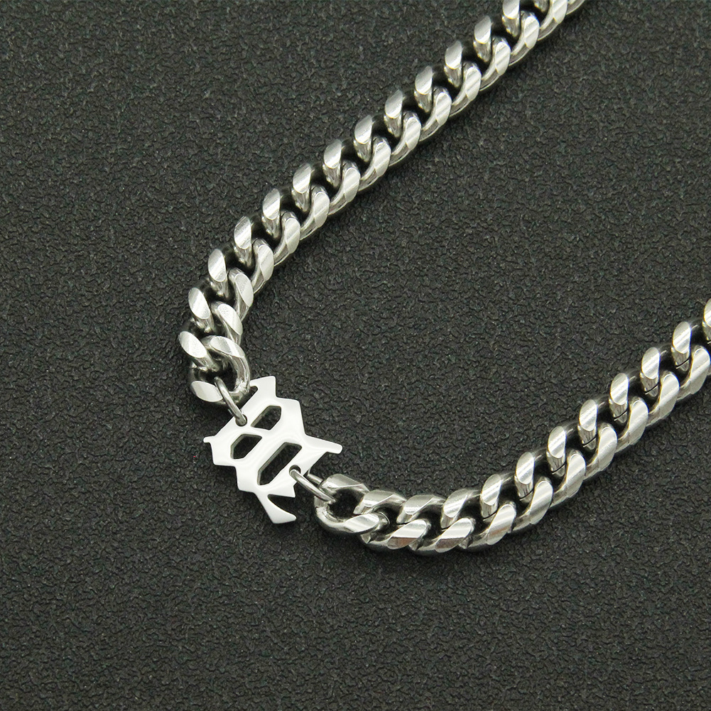 Titanium Steel Cuban Link Chain Bracelet Image 3