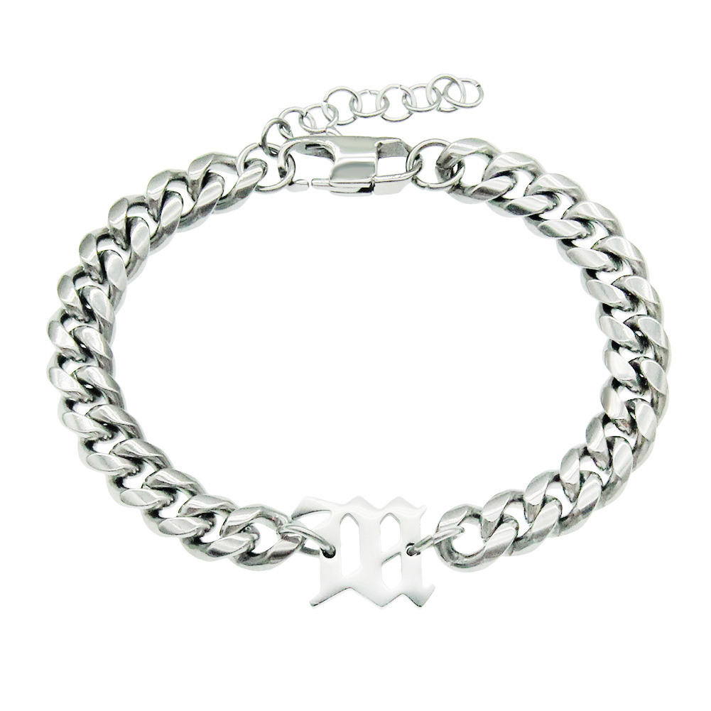 Titanium Steel Cuban Link Chain Bracelet Image 6