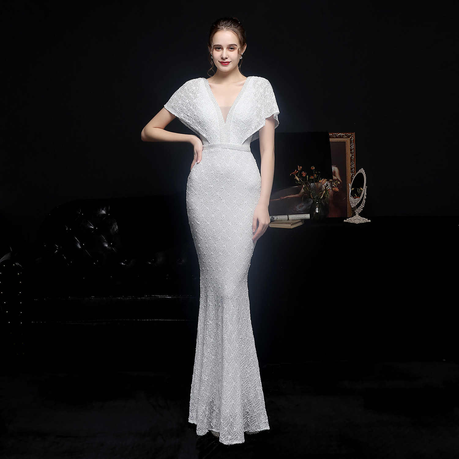 Women's Sequin Fishtail Banquet Dress Image 3